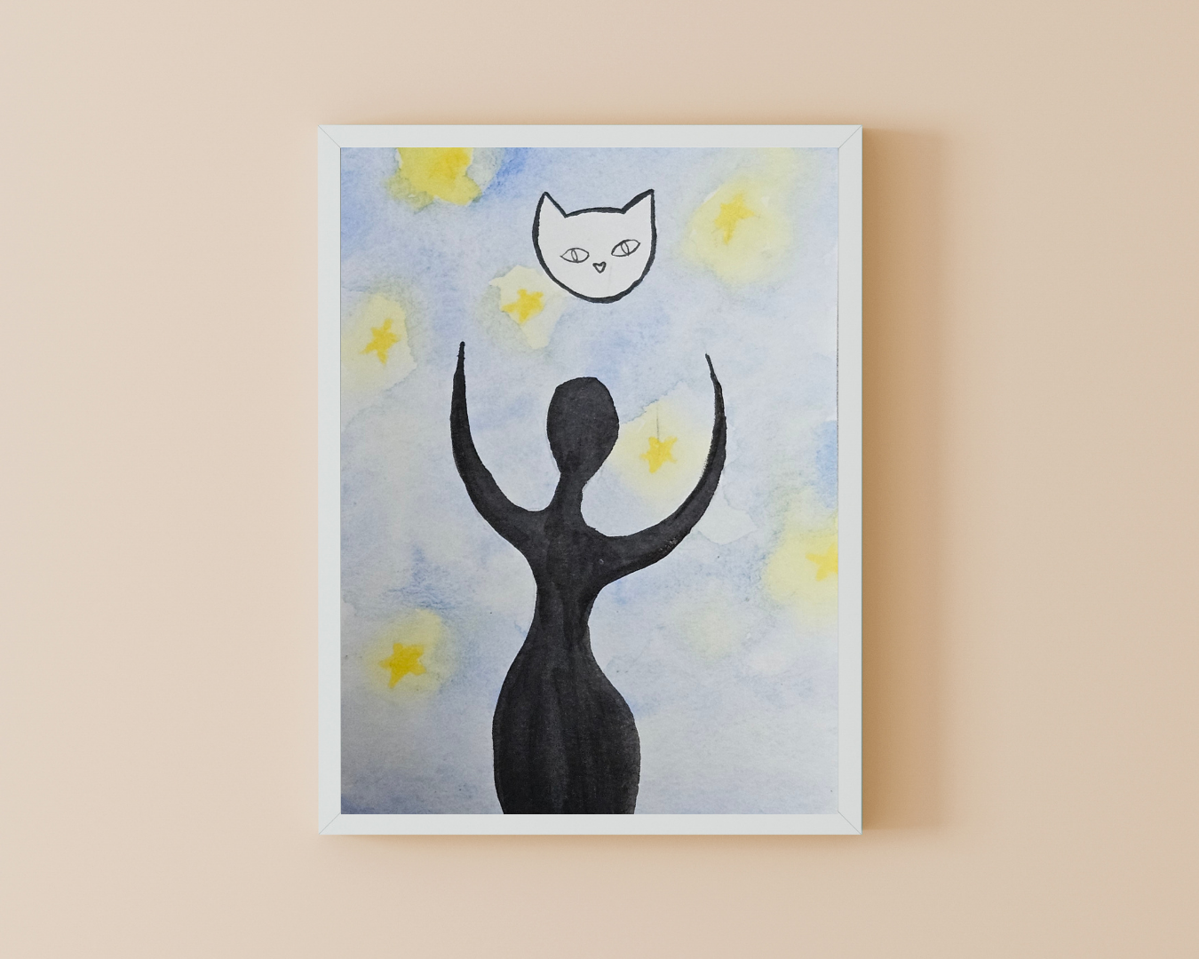 Cat Memorial Watercolor Painting 4 x 6