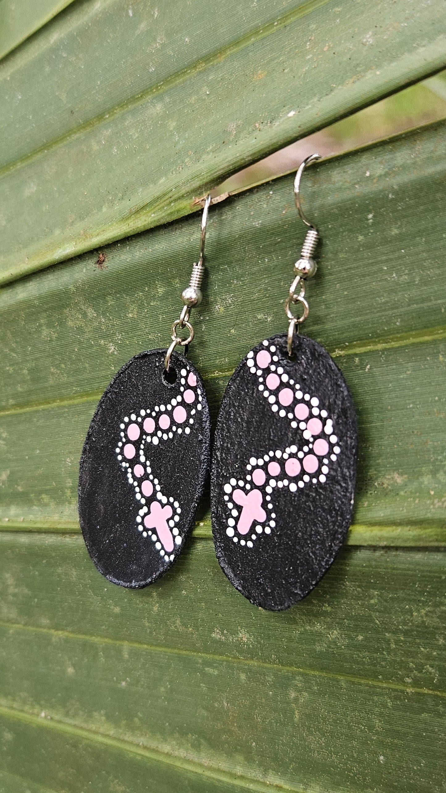 Oval Cross Lightweight Hook Earrings