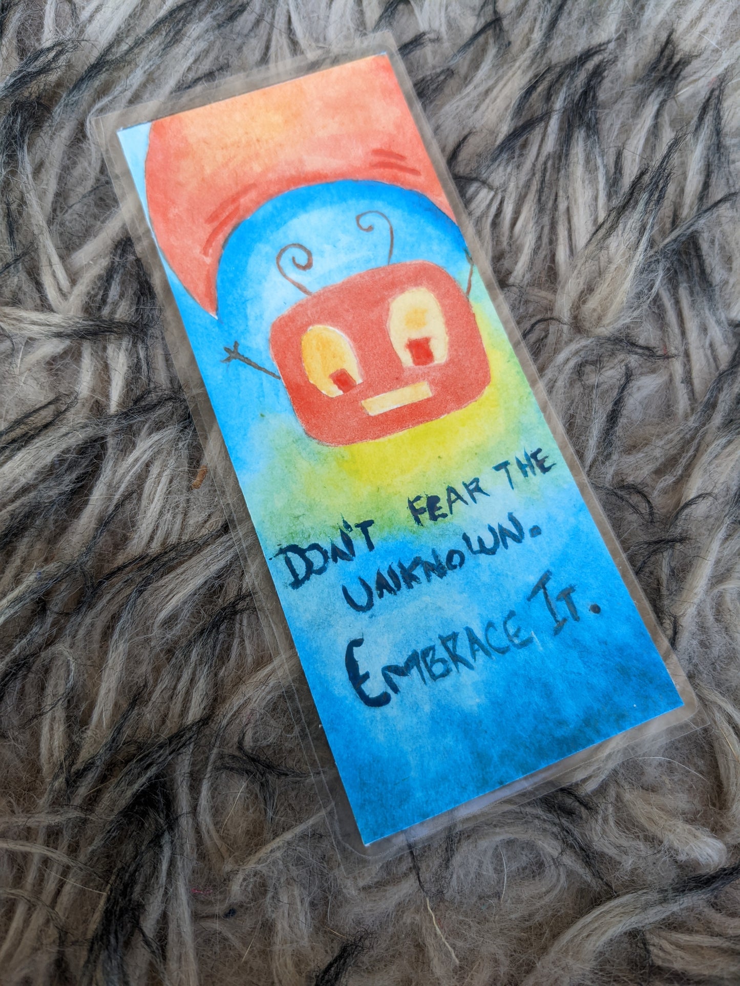 Cute and Positive Watercolor Bookmark