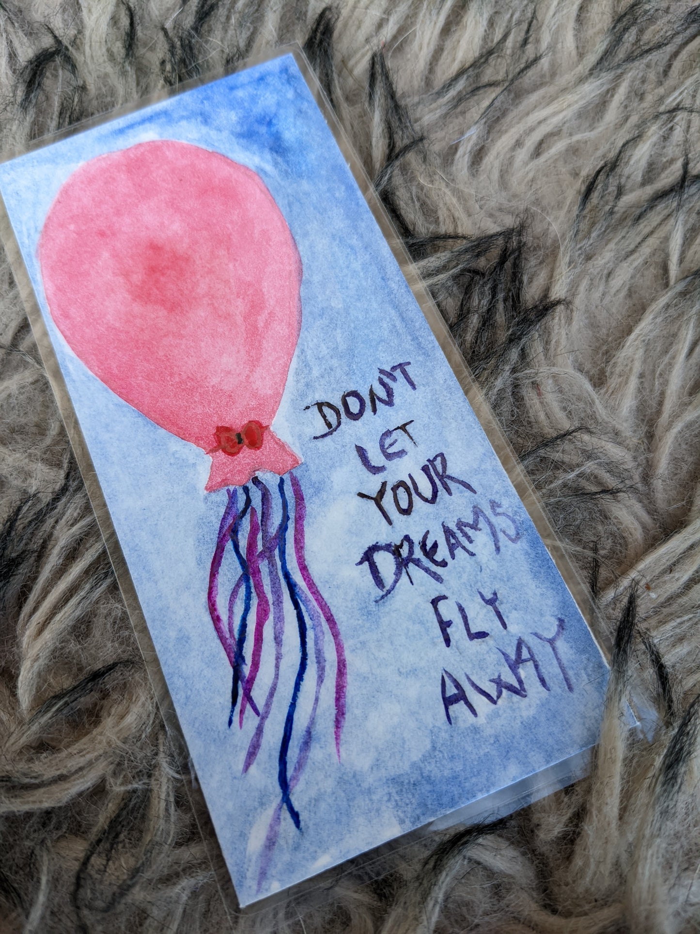 Cute and Positive Watercolor Bookmark