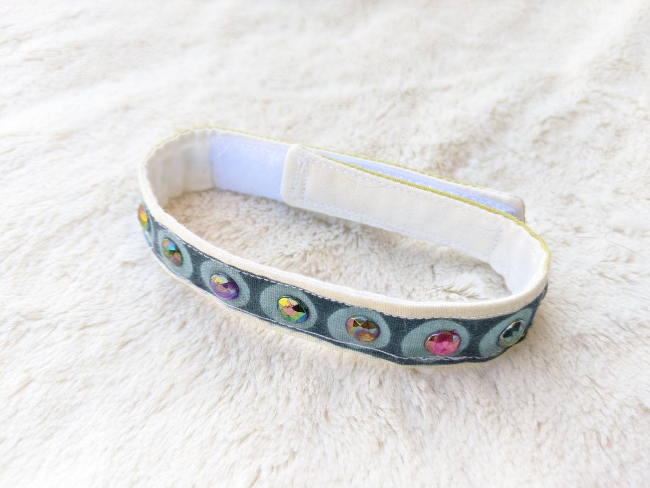 Adjustable Blue Green Collar Accessory for Cat