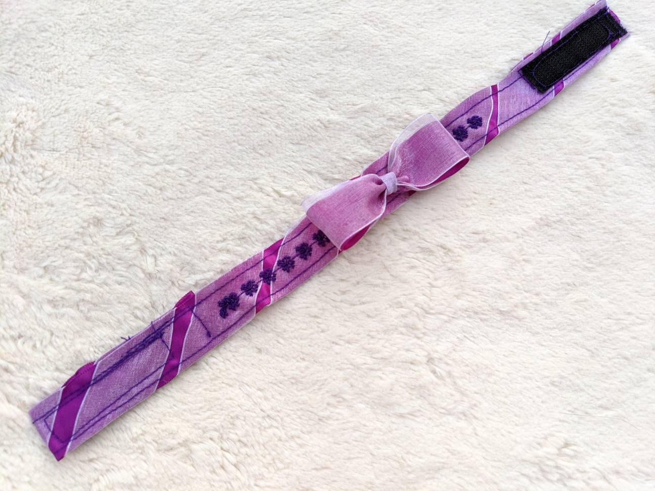 Adjustable Purple Collar Accessory for Cat