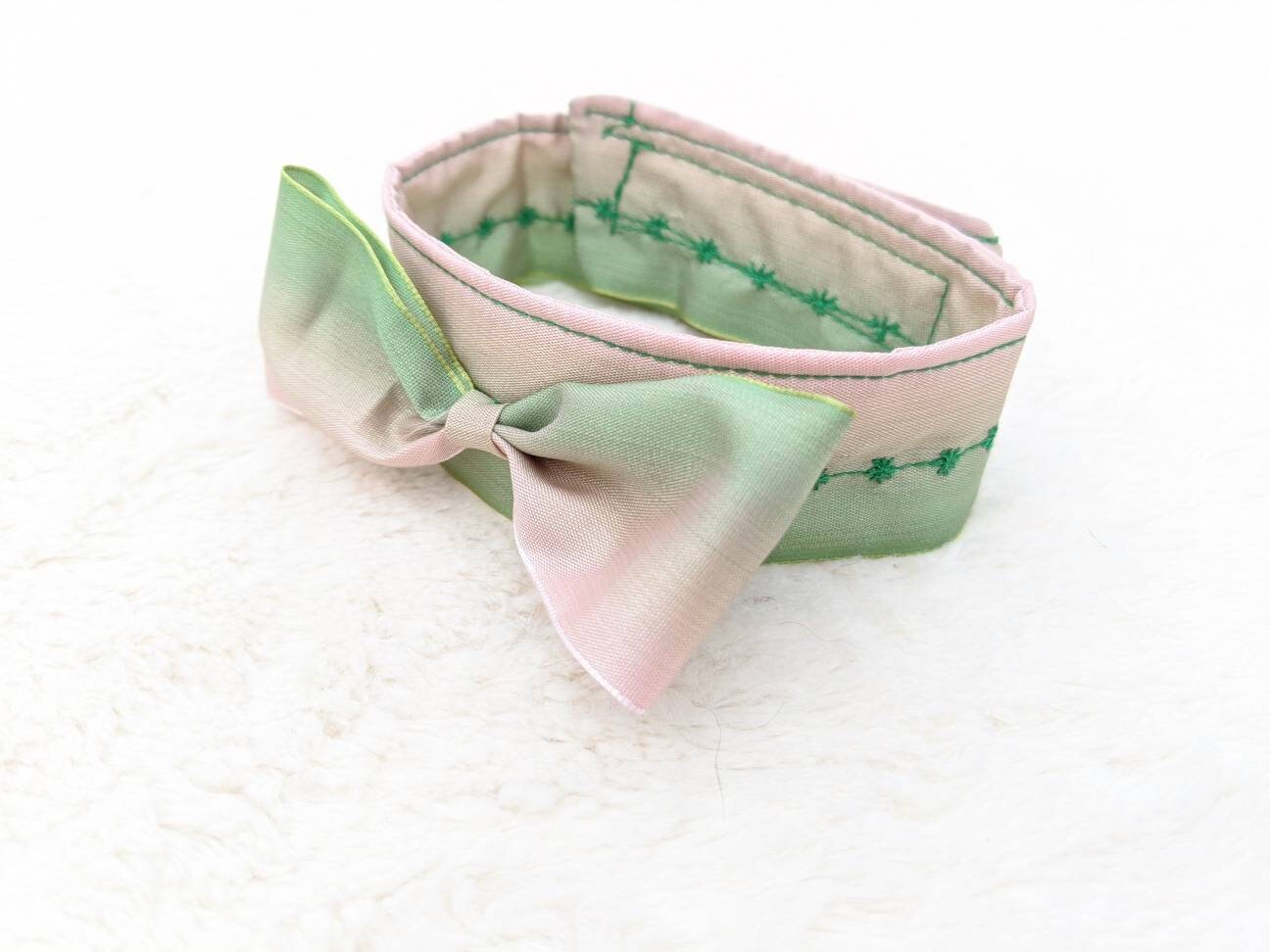 Adjustable Blue Green Collar Accessory for Cat
