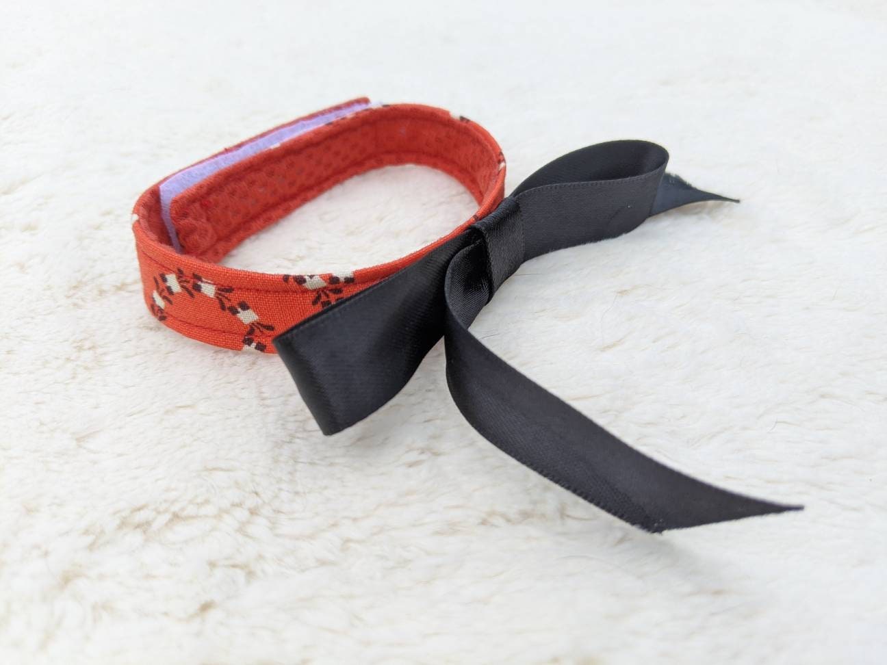 Adjustable Orange Collar Accessory for Cat