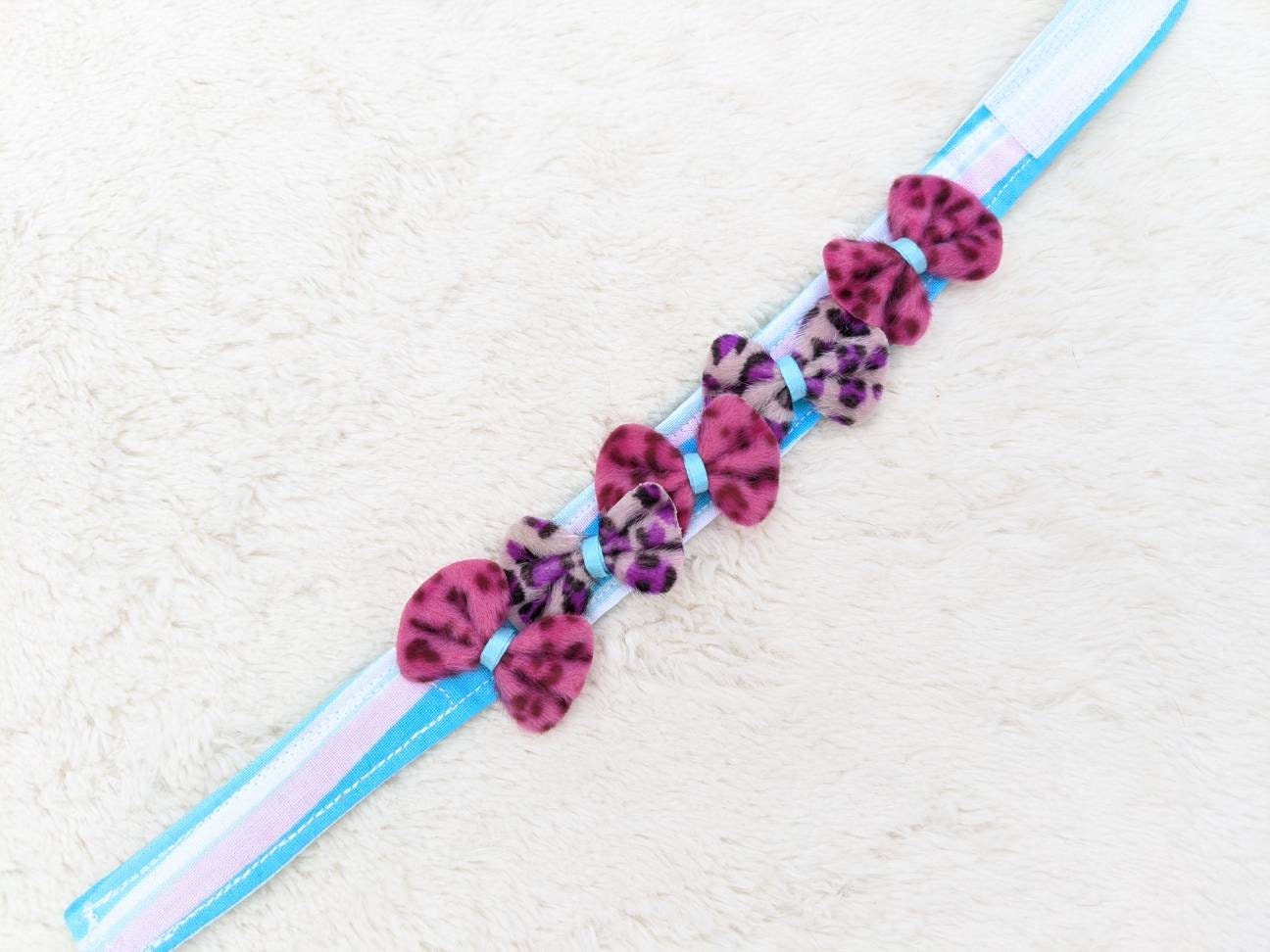 Adjustable Purple Collar Accessory for Cat
