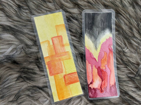 Modern Abstract Watercolor Bookmarks