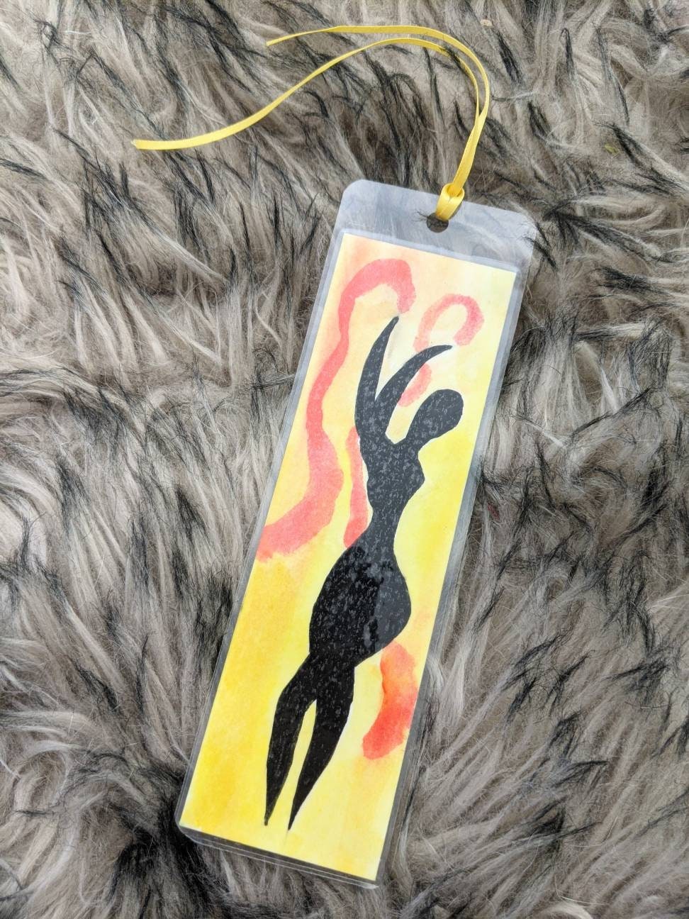 Handmade Watercolor Laminated Bookmark
