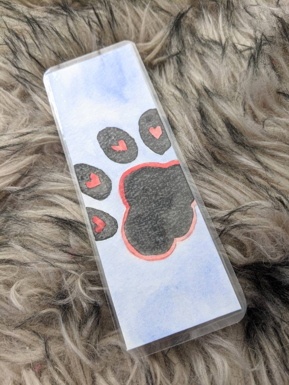 Handmade Watercolor Laminated Bookmark