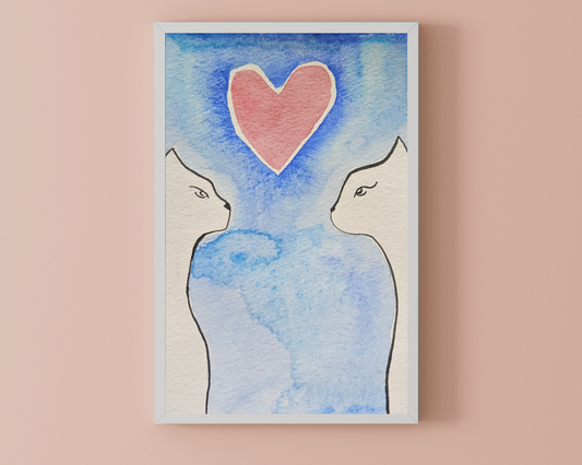 Cat Memorial Watercolor Painting 4 x 6
