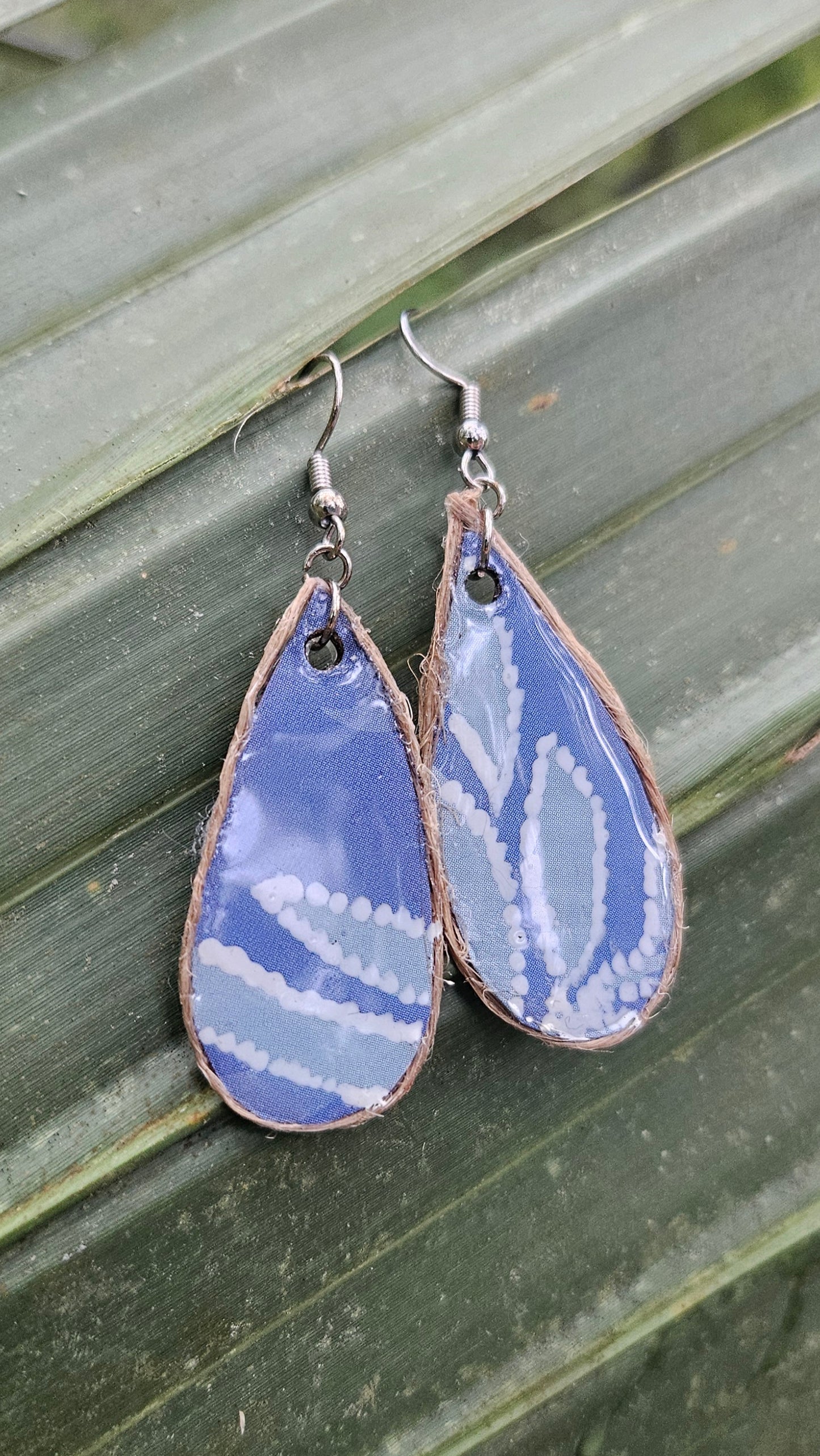 Tear Drop with Twine Hook Earrings