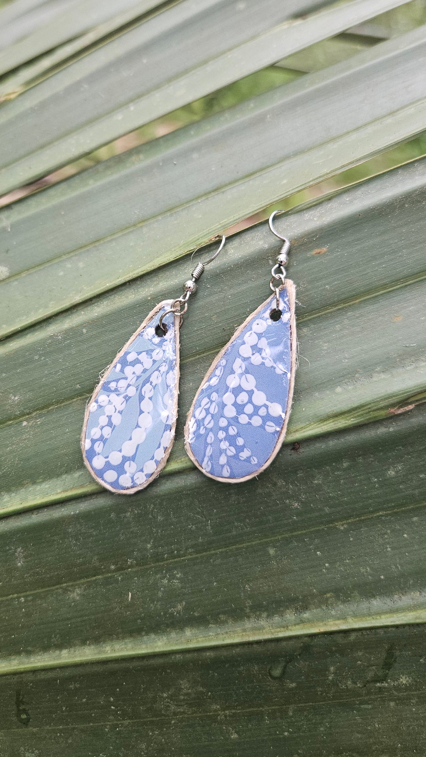 Tear Drop with Twine Hook Earrings