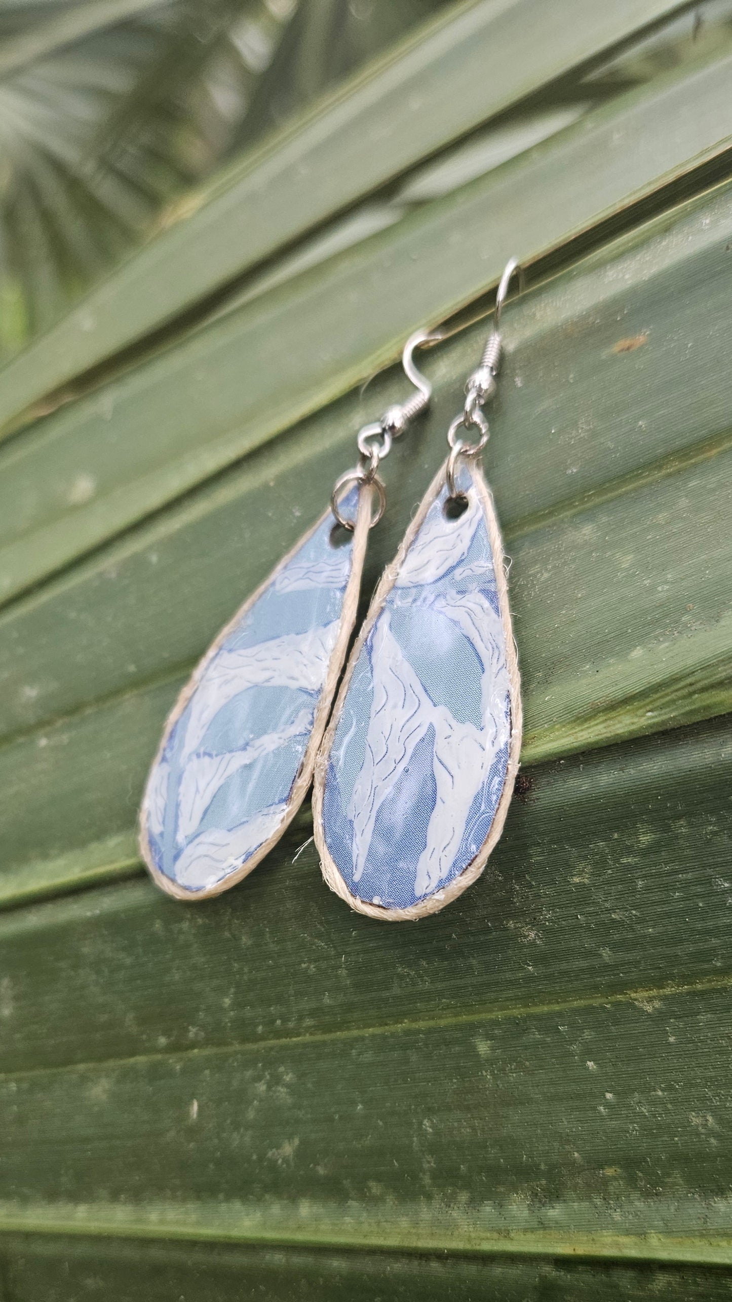 Tear Drop with Twine Hook Earrings