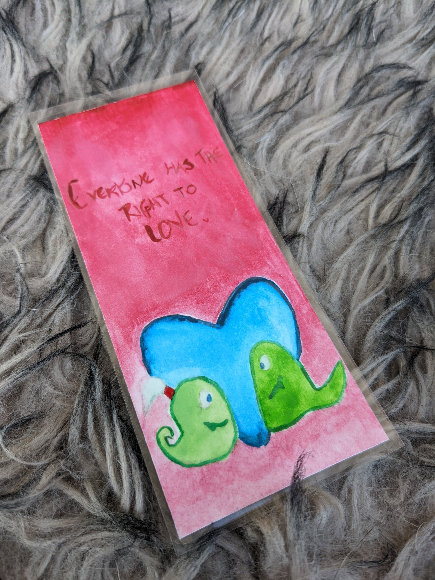 Cute and Positive Watercolor Bookmark