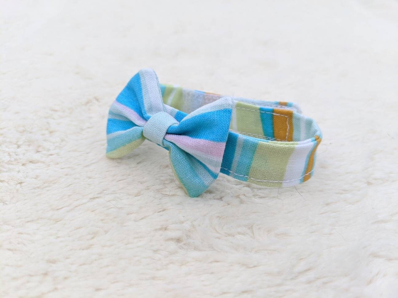 Blue Kitten Bow Tie Collar
