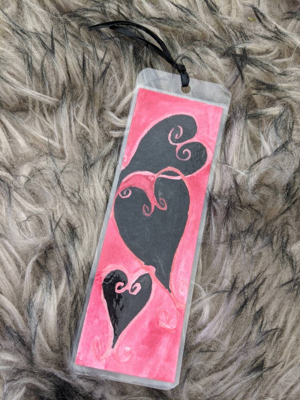 Handmade Watercolor Laminated Bookmark