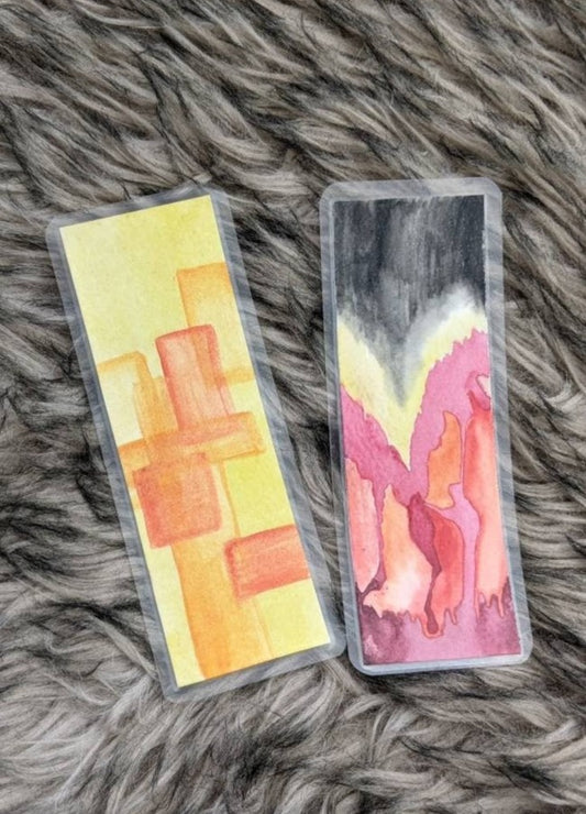 Modern Abstract Watercolor Bookmarks