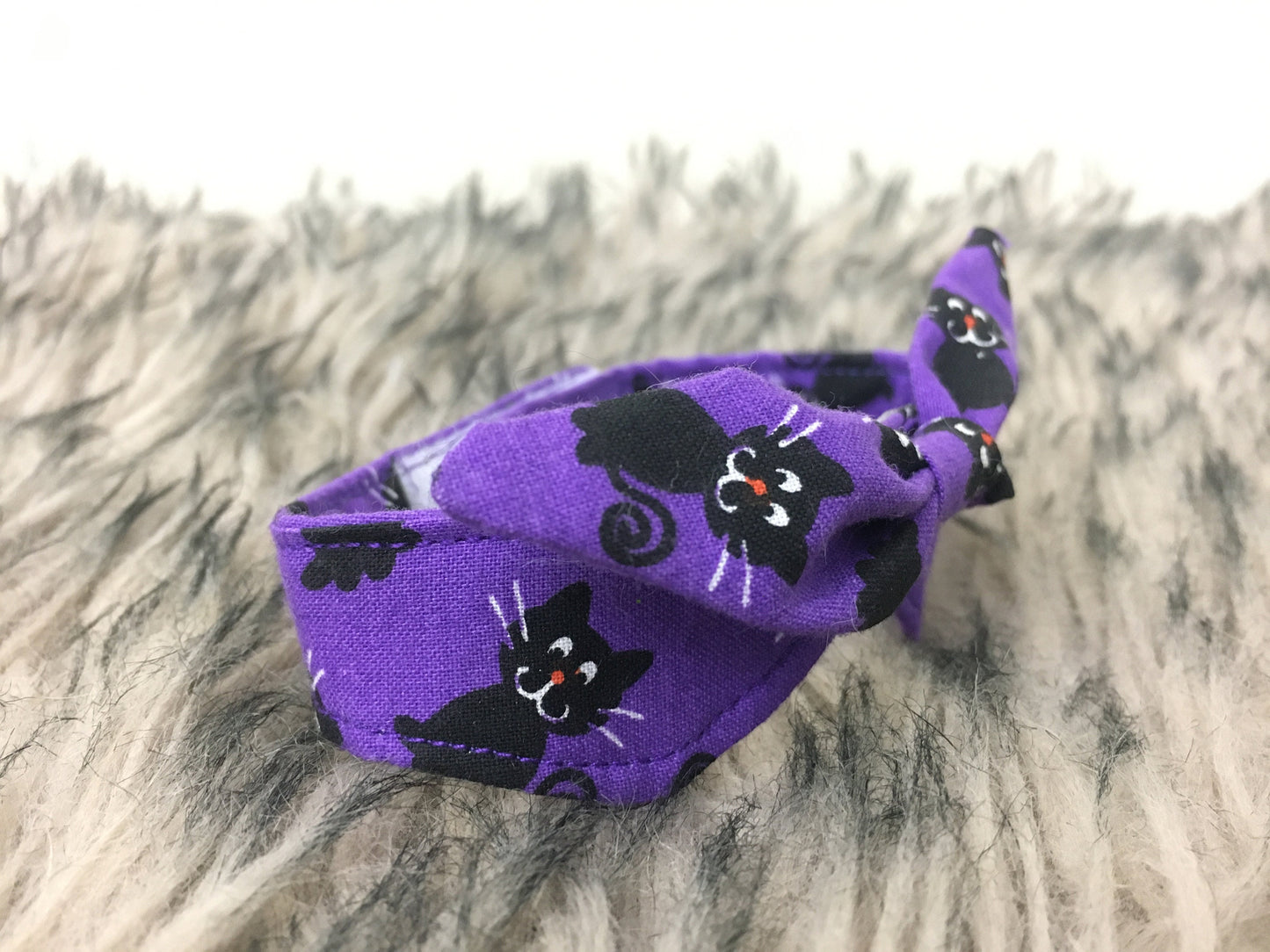 Purple Cat Bowtie with Cats