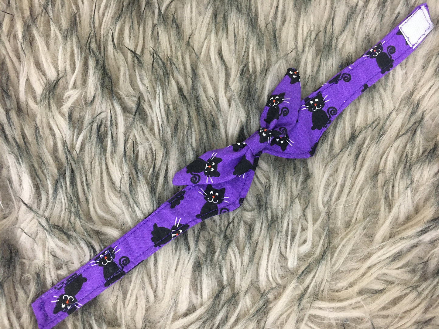 Purple Cat Bowtie with Cats
