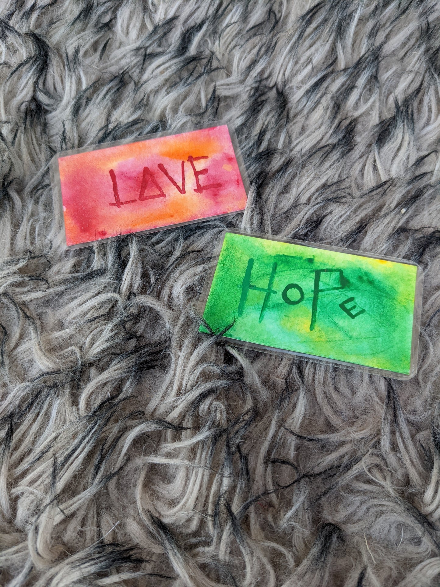 Hope and Love Small Watercolor Bookmark